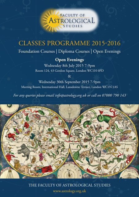 Classes Programme 2015-2016