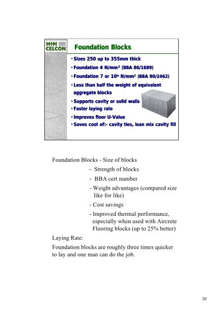 Application of Aircrete Blocks - Design for Homes