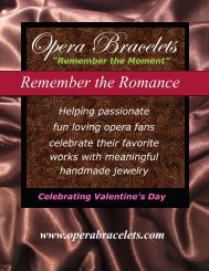 Opera Bracelets Valentine Book 2016