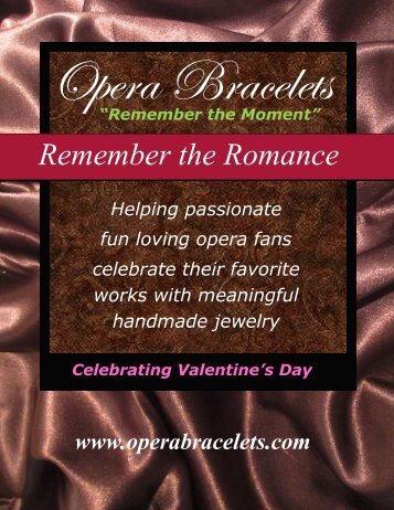 Opera Bracelets Valentine Book 2016