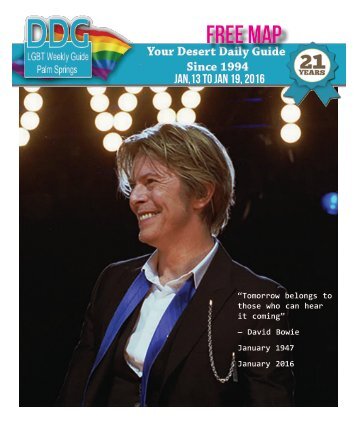 January 13, 2016 Your LGBT Guide to the Palm Springs Desert Area