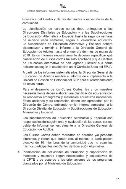 SUBSISTEMA DE EDUCACIÓN ALTERNATIVA Y ESPECIAL