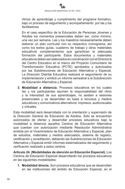 SUBSISTEMA DE EDUCACIÓN ALTERNATIVA Y ESPECIAL