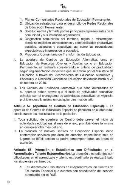 SUBSISTEMA DE EDUCACIÓN ALTERNATIVA Y ESPECIAL