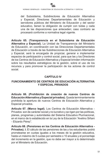 SUBSISTEMA DE EDUCACIÓN ALTERNATIVA Y ESPECIAL