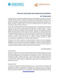 Informe actuación de empresas brasileñas en Venezuela