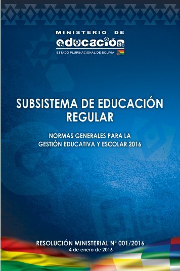 subsistema de educación regular