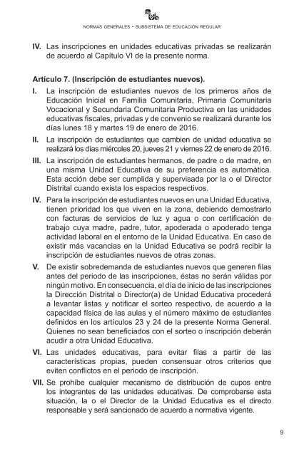 subsistema de educación regular