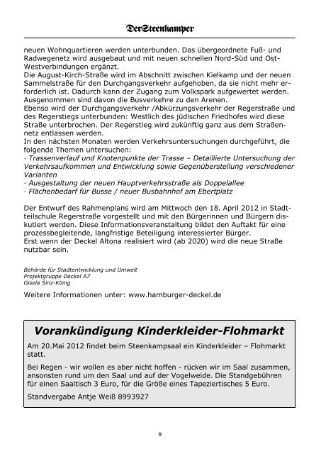 Mitteilungsblatt der Heimstättervereinigung-Steenkamp eV Getreten ...