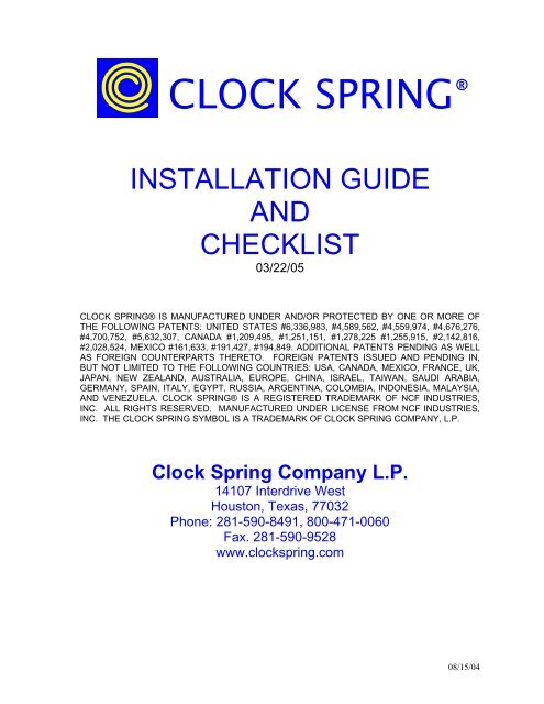 Clock-Spring-Installation-Manual