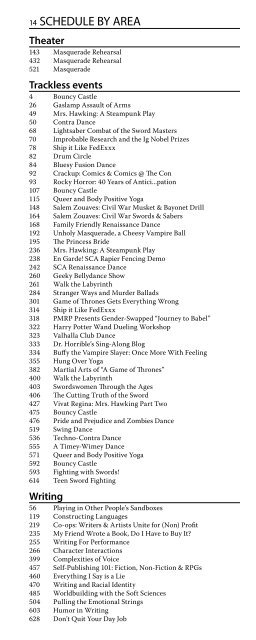 Overview Friday Saturday Sunday Monday Participant Schedules