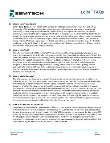 LoRa FAQs bidirectional