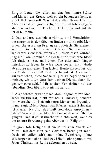 Religion oder Evangelium