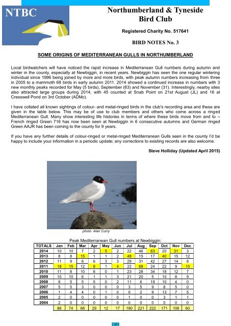 Northumberland & Tyneside Bird Club