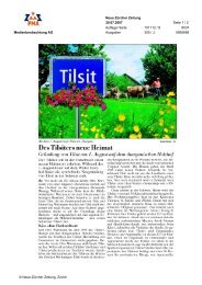 Des Tilsiters neue Heimat, «Neue Zürcher Zeitung - Tilsiter ...