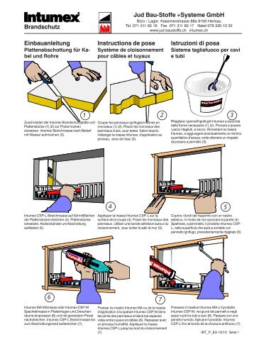 Brandschutz Einbauanleitung Instructions de pose Istruzioni di posa ...