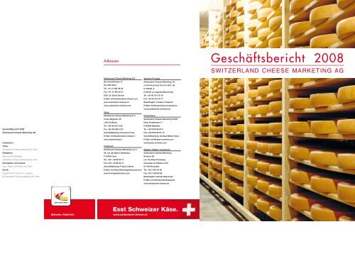 Geschäftsbericht 2008 - Switzerland Cheese Marketing AG
