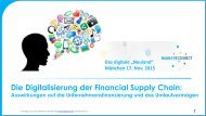 Die Digitalisierung der Financial Supply Chain; Auswirkungen auf die Unternehmensfinanzierung und das Umlaufvermögen