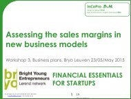 assessing the sales margin in new business models