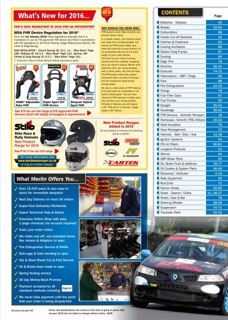 Merlin Motorsport Catalogue 2016