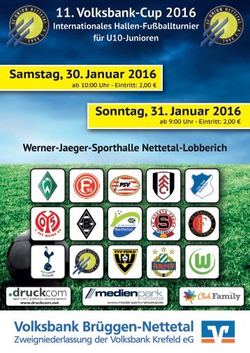 11. Volksbank Cup 2016 - Turniermagazin