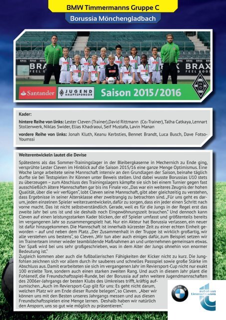 11. Volksbank Cup 2016 - Turniermagazin