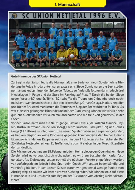 11. Volksbank Cup 2016 - Turniermagazin