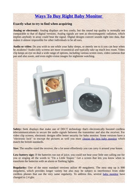 baby monitor wish