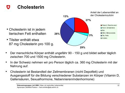 Käse, ein wertvolles Lebensmittel - Agroscope - admin.ch