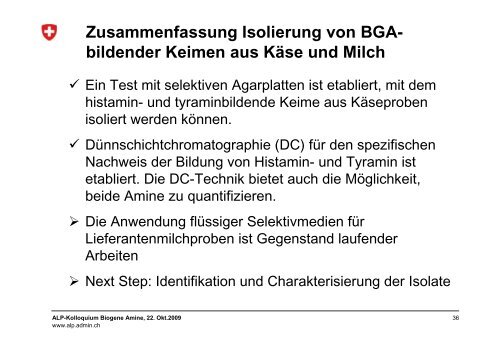 Biogene Amine in Käse - admin.ch