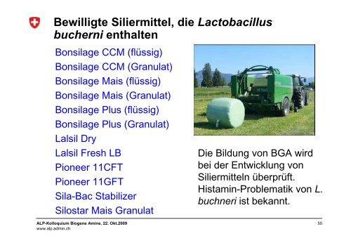 Biogene Amine in Käse - admin.ch