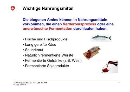 Biogene Amine in Käse - admin.ch