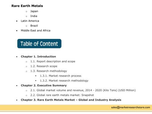 Rare Earth Metals