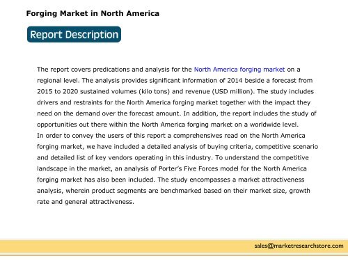 Forging Market in North America