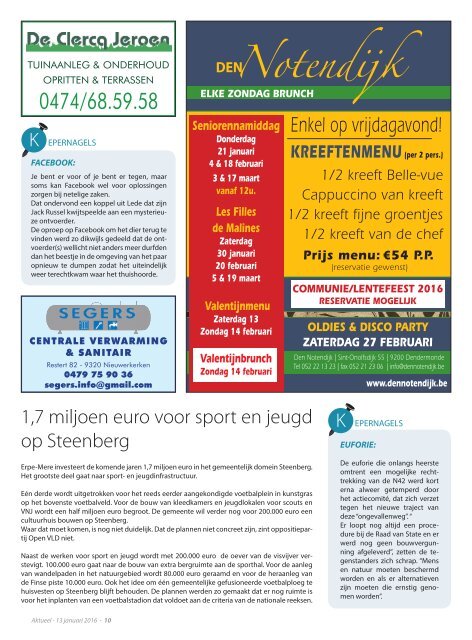 Editie Aalst 13 januari 2016