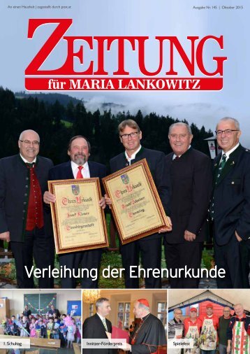 Zeitung für Maria Lankowitz - Ausgabe 145