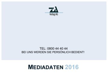Mediadaten 2016 - ZA Verlag