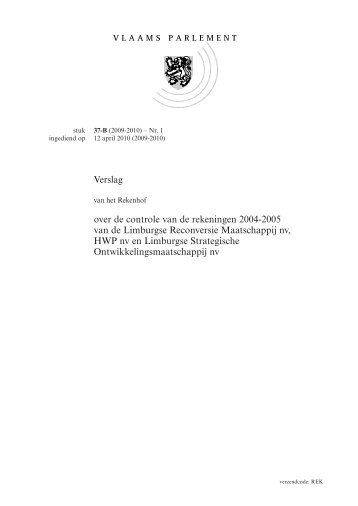 Limburgse Reconversie Maatschappij nv, HWP nv en  Limburgse ...