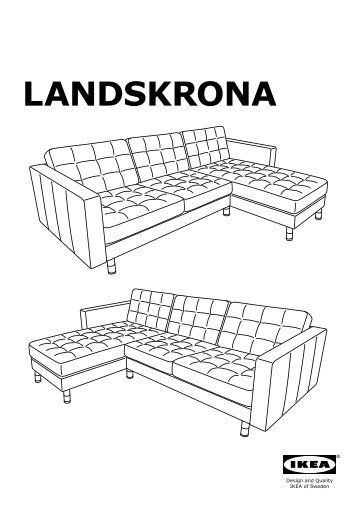 Ikea LANDSKRONA chiase-longue, elemento supplem. - S19124034 - Istruzioni di montaggio