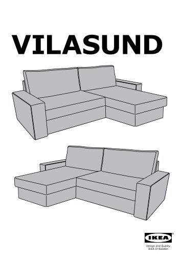 Ikea VILASUND / MARIEBY divano letto con chaise-longue - S49907185 - Istruzioni di montaggio
