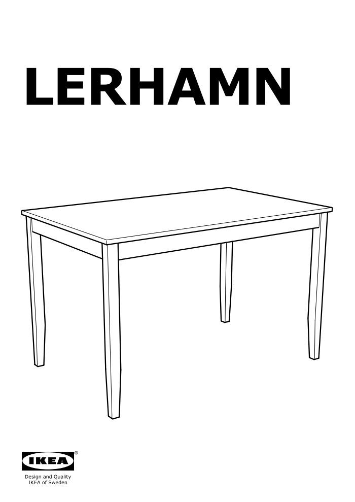 Ikea LERHAMN tavolo - 60259421 - Istruzioni di montaggio