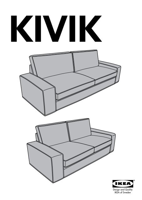Ikea KIVIK Divano A 3 Posti - S59894267 - Istruzioni di montaggio