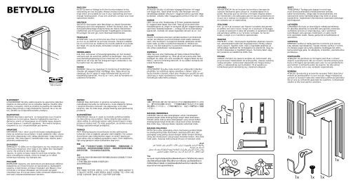 Ikea HUGAD combinazione bastoni tenda bovindo - S19929240 - Istruzioni di montaggio