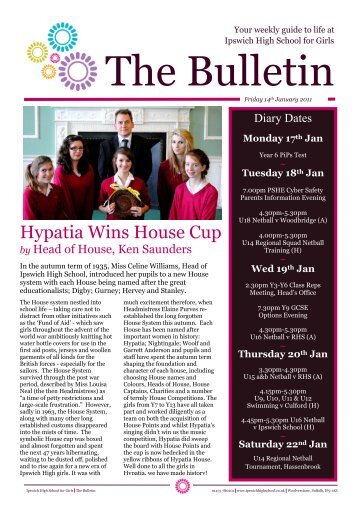 Hypatia Wins House Cup - Ipswich High School