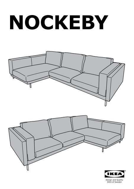 Ikea NOCKEBY Fodera Divano 2 Posti/chaise-Longue - 30283818 - Istruzioni di  montaggio
