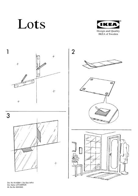 Ikea LOTS specchio - 39151700 - Istruzioni di montaggio
