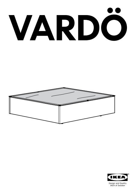 Ikea VARD&amp;Ouml; contenitore sottoletto - 00222671 - Istruzioni di  montaggio