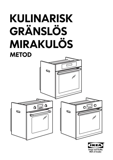 Ikea GR&Auml;NSL&Ouml;S forno pirolitico - 10300866 - Istruzioni di montaggio