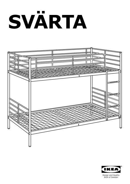 Ikea SV&amp;Auml;RTA struttura per letto a castello - 10247973 - Istruzioni  di montaggio