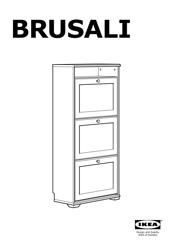 Ikea BRUSALI Scarpiera A 3 Scomparti - 20267606 - Istruzioni di montaggio
